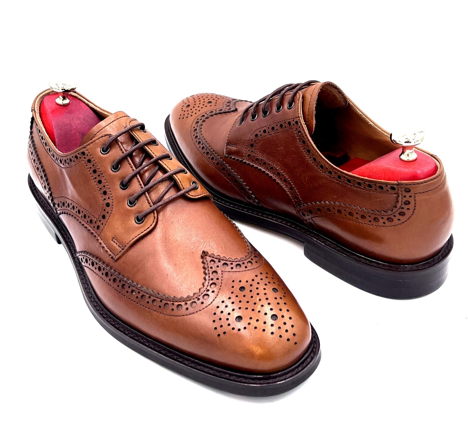 Black Full Brogue Dress Shoes with Dainite Sole | Oscar William