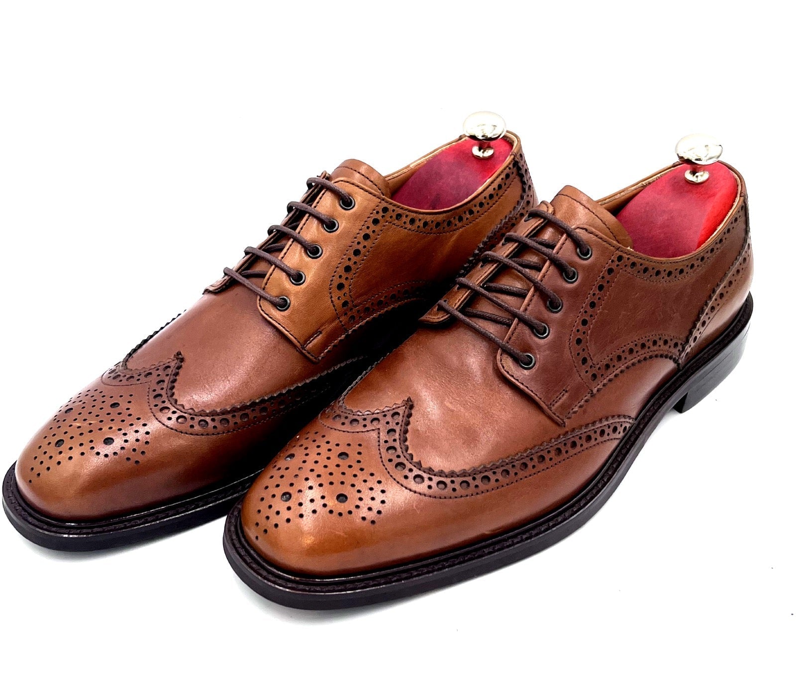 Black Full Brogue Dress Shoes with Dainite Sole | Oscar William