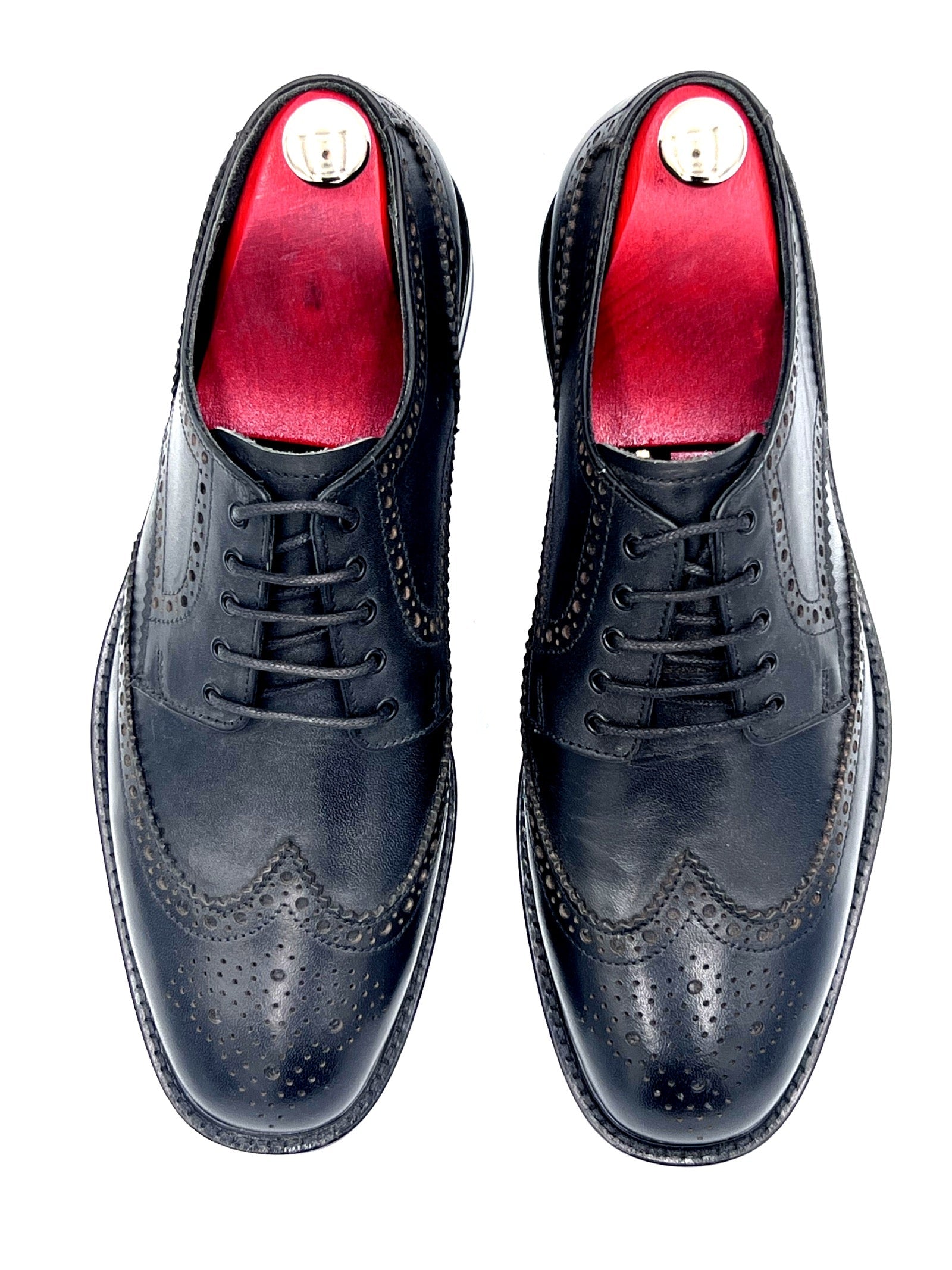 Black Full Brogue Dress Shoes with Dainite Sole | Oscar William