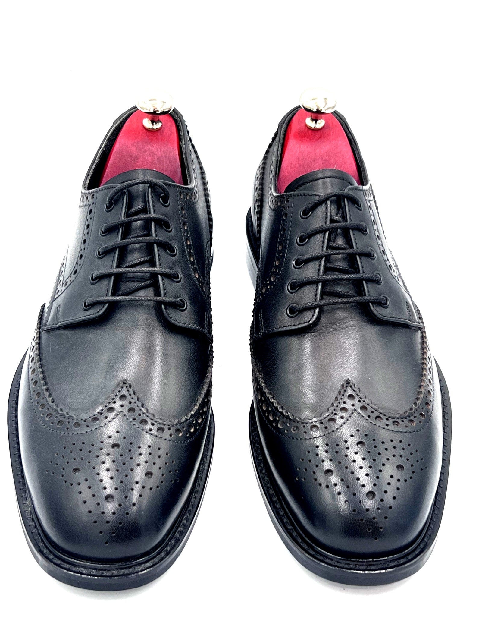 Black Full Brogue Dress Shoes with Dainite Sole | Oscar William