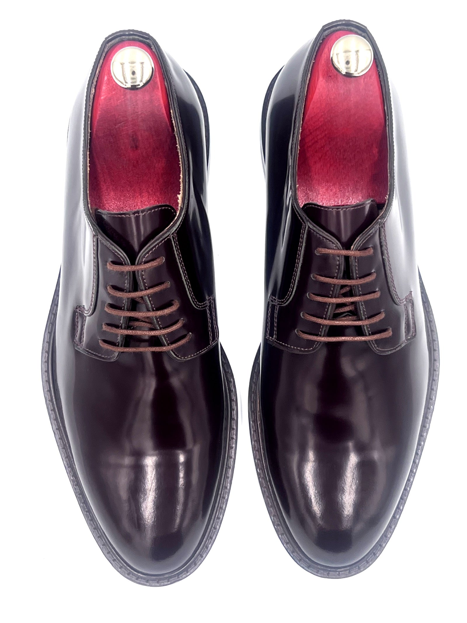 Brown High Shine Derby Shoes | Premium Leather Formal Shoes