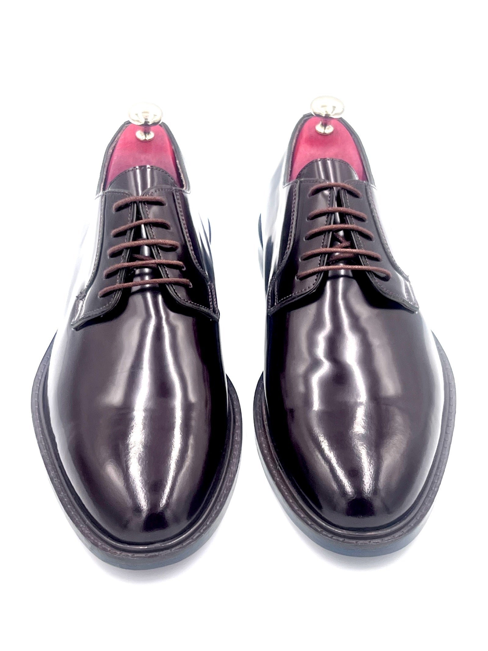 Brown High Shine Derby Shoes | Premium Leather Formal Shoes