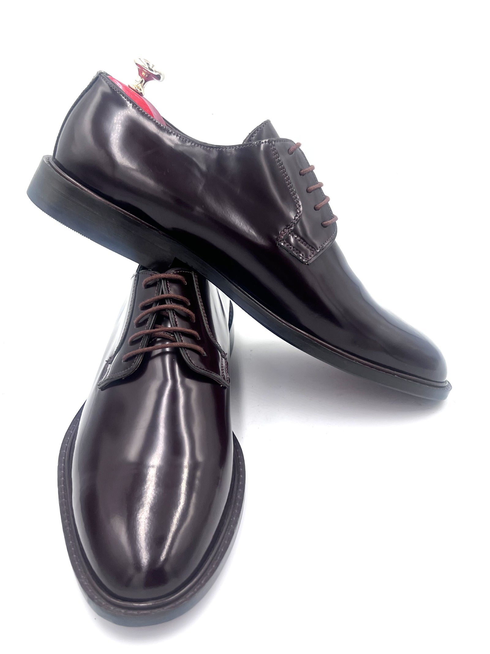 Brown High Shine Derby Shoes | Premium Leather Formal Shoes