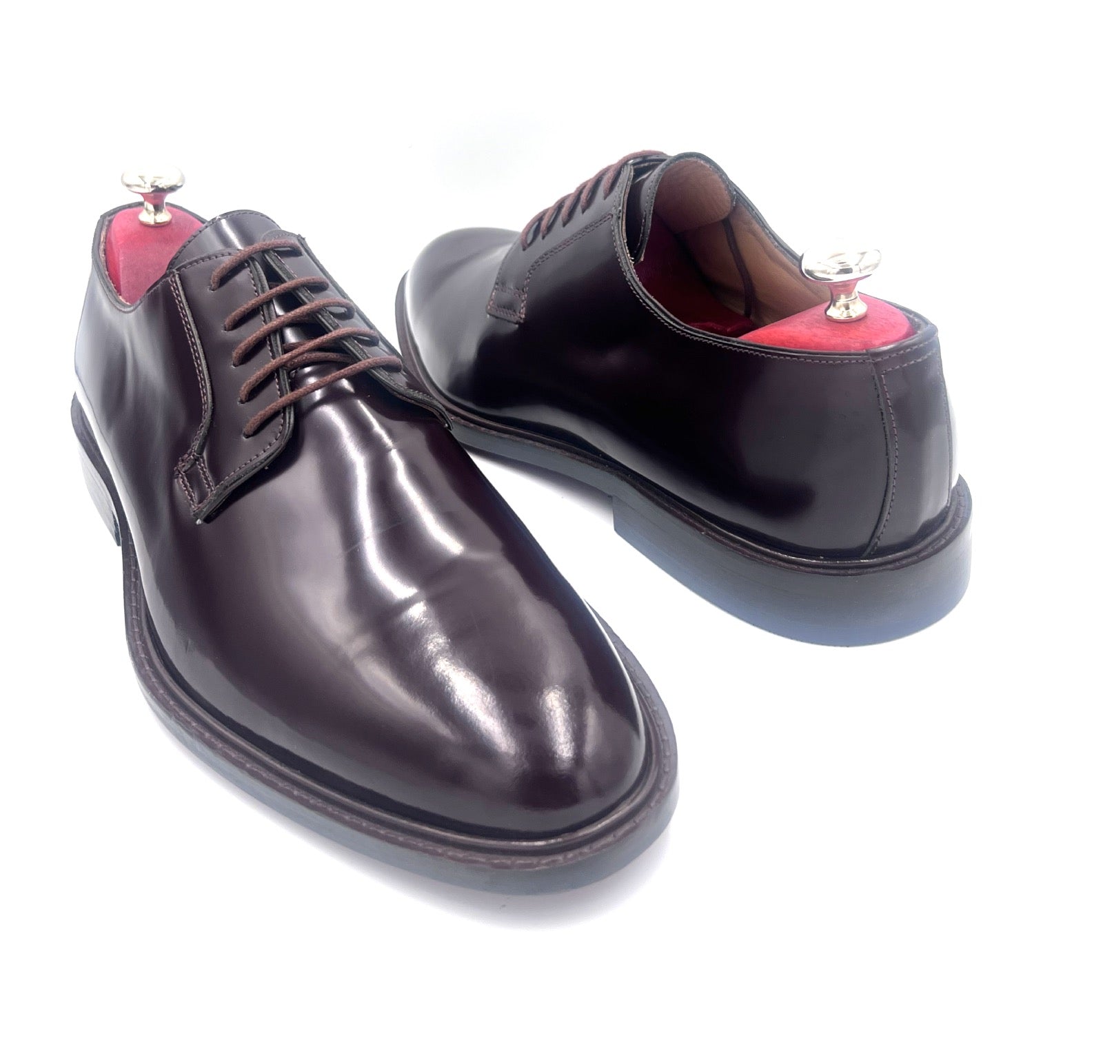 Brown High Shine Derby Shoes | Premium Leather Formal Shoes