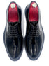 Oscar William Black High Shine Derby Shoes | Leather Sole