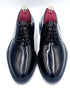 Oscar William Black High Shine Derby Shoes | Leather Sole