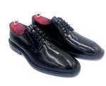 Oscar William Black High Shine Derby Shoes | Leather Sole