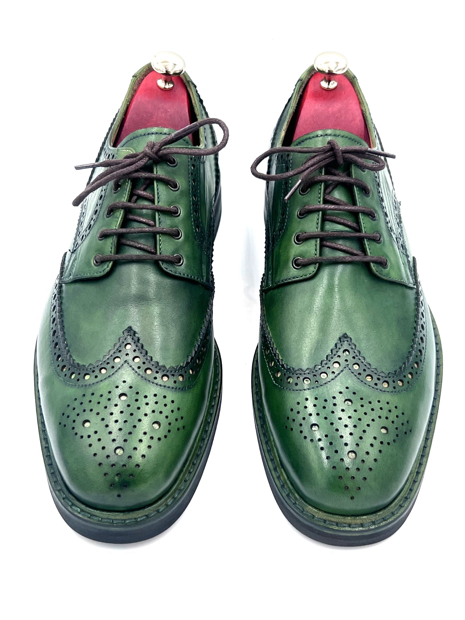 Green Patina Brogue Shoes | Handmade by Oscar William