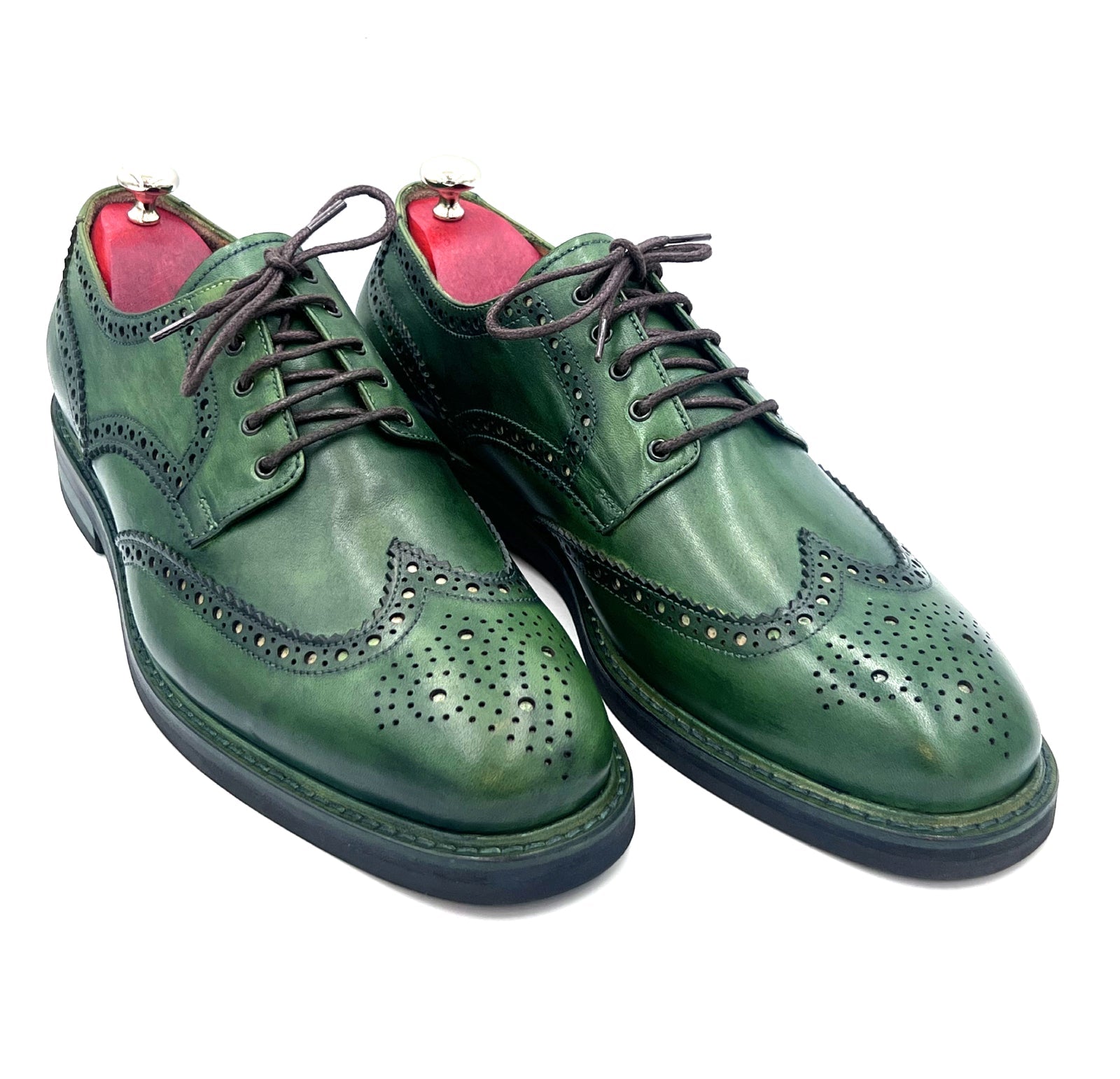 Green Patina Brogue Shoes | Handmade by Oscar William