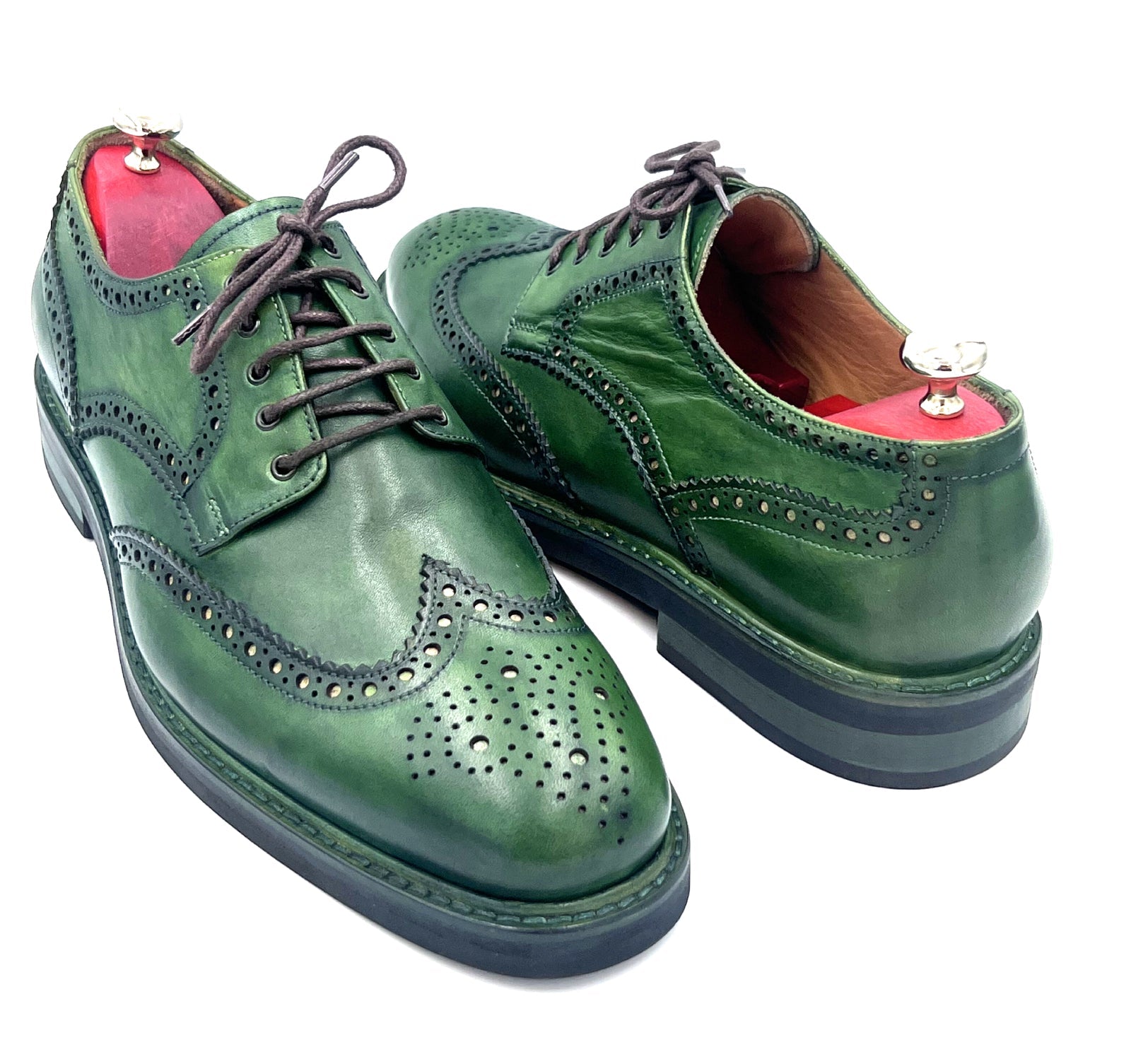 Green Patina Brogue Shoes | Handmade by Oscar William