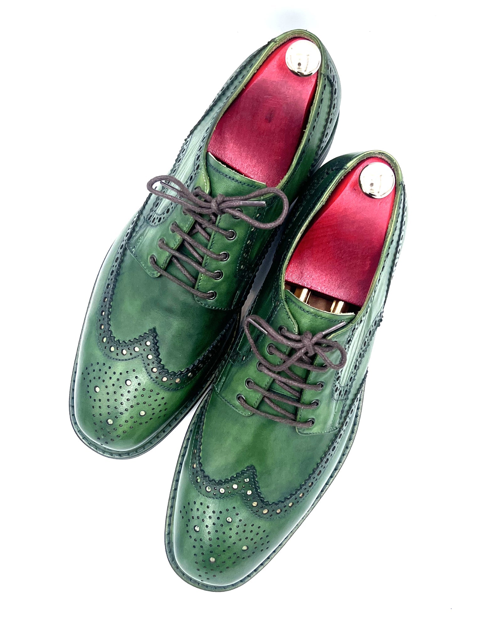 Green Patina Brogue Shoes | Handmade by Oscar William