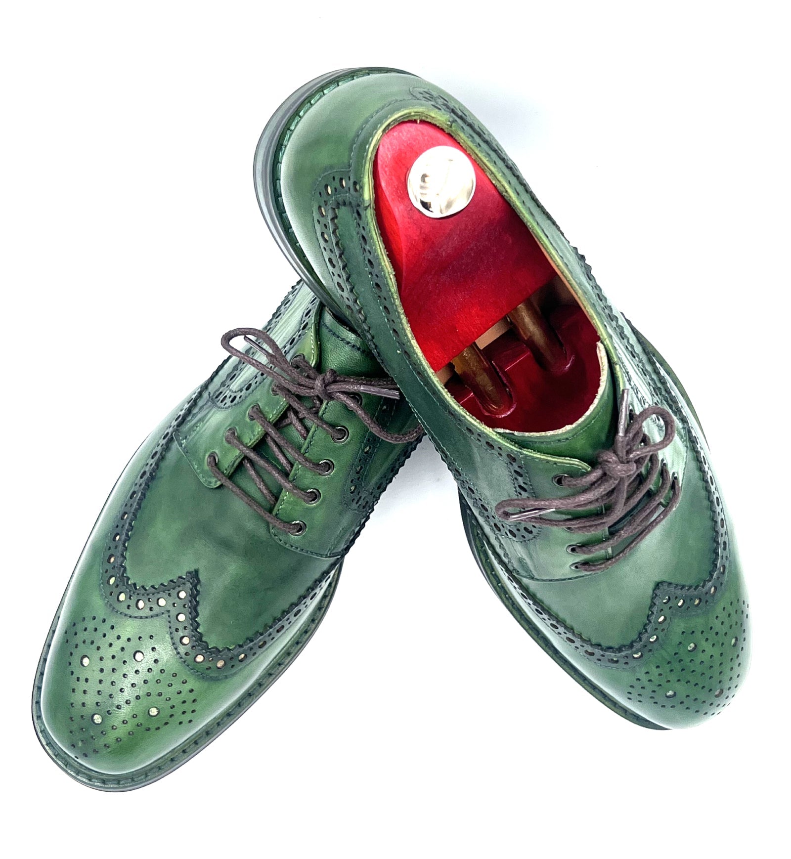 Green Patina Brogue Shoes | Handmade by Oscar William