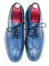 Classic Blue Patina Brogue Shoes |Handmade by Oscar William