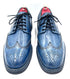 Classic Blue Patina Brogue Shoes |Handmade by Oscar William