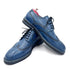 Classic Blue Patina Brogue Shoes |Handmade by Oscar William
