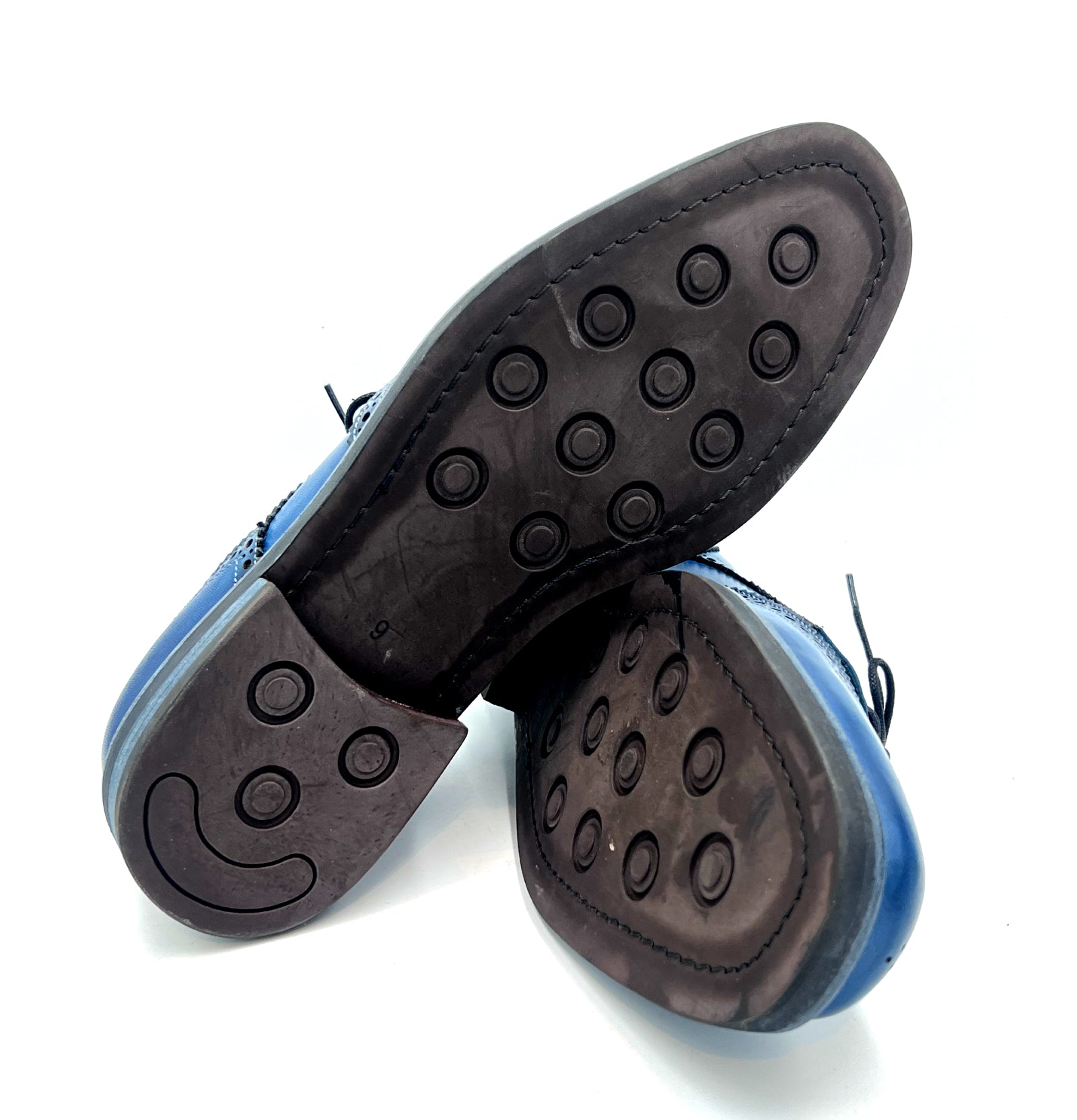 Classic Blue Patina Brogue Shoes |Handmade by Oscar William