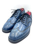 Classic Blue Patina Brogue Shoes |Handmade by Oscar William
