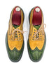 Yellow & Green Patina Brogues | Handmade by Oscar William