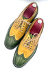 Yellow & Green Patina Brogues | Handmade by Oscar William