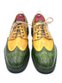Yellow & Green Patina Brogues | Handmade by Oscar William