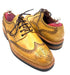 Yellow Patina Brogue Shoes with Studded Rubber Sole | Oscar William