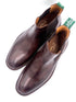 Oscar William Handmade Chocolate Chelsea Boots Studded Rubber Sole