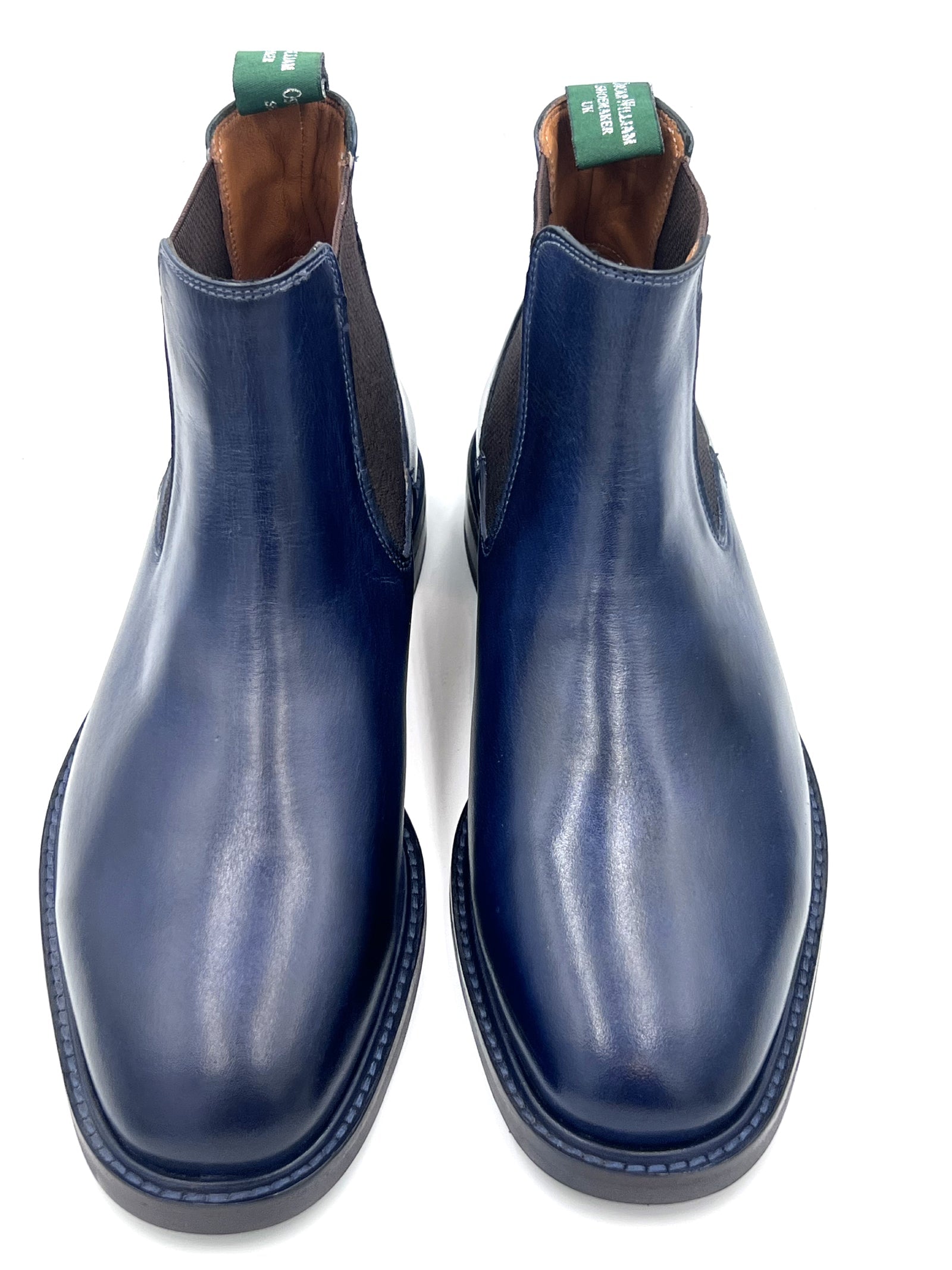 Oscar William Navy Blue Chelsea Boots Studded Sole