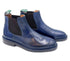 Oscar William Navy Blue Chelsea Boots Studded Sole