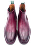 Oscar William Burgundy Chelsea Boots | Hand-Painted Patina Leather