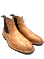 Oscar William Tan Patina Chelsea Boots | Hand-Painted Leather
