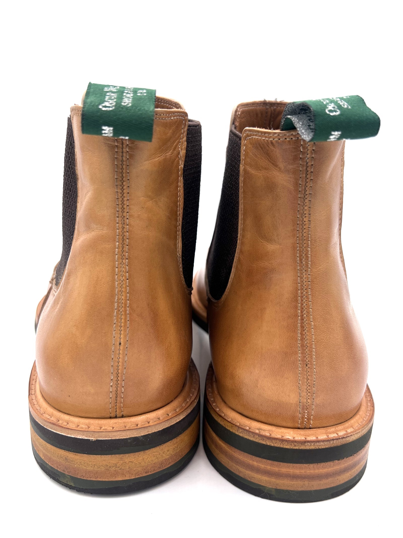 Oscar William Tan Patina Chelsea Boots | Hand-Painted Leather