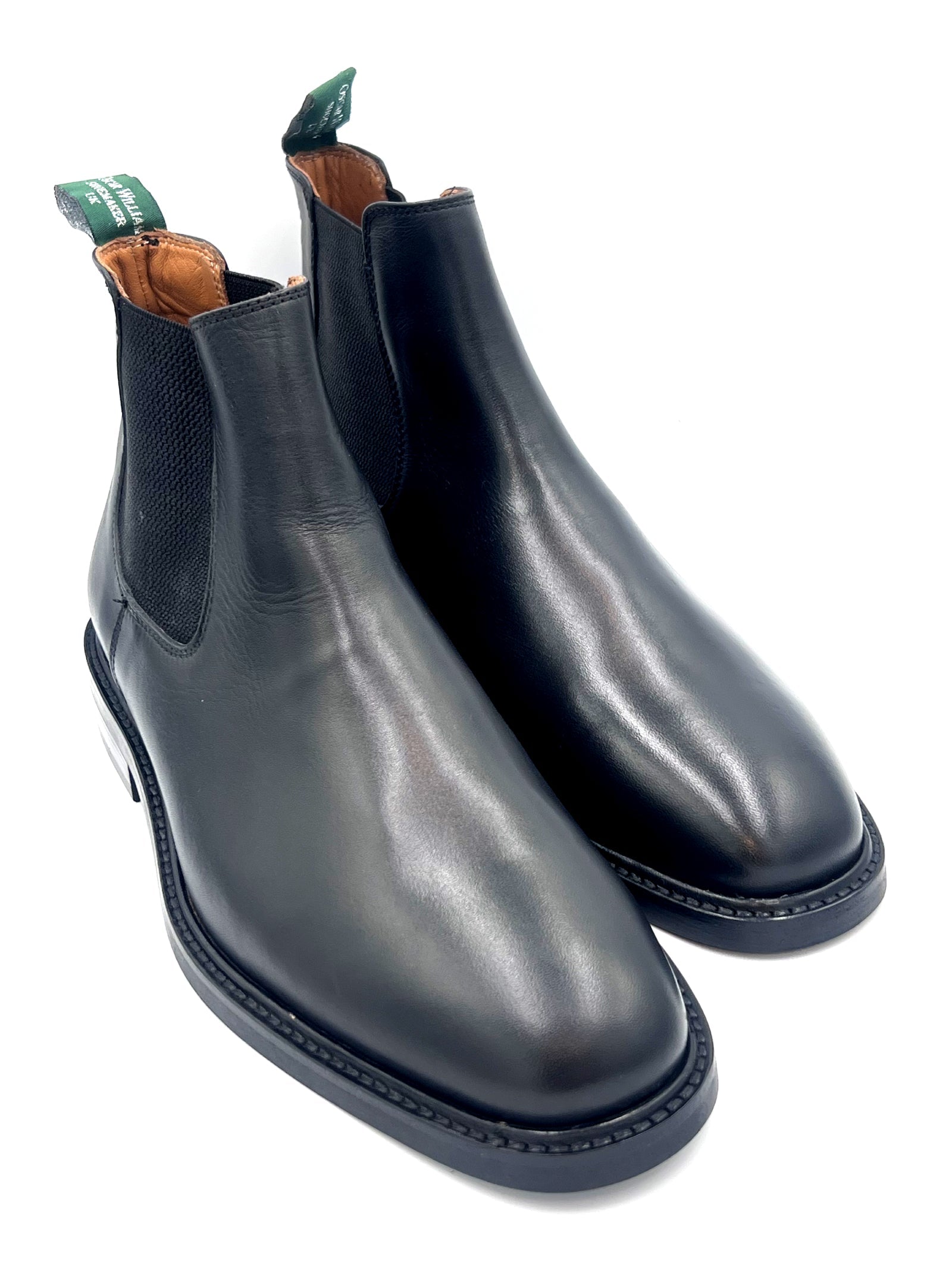 Oscar William Black Leather Chelsea Boots Rubber Sole