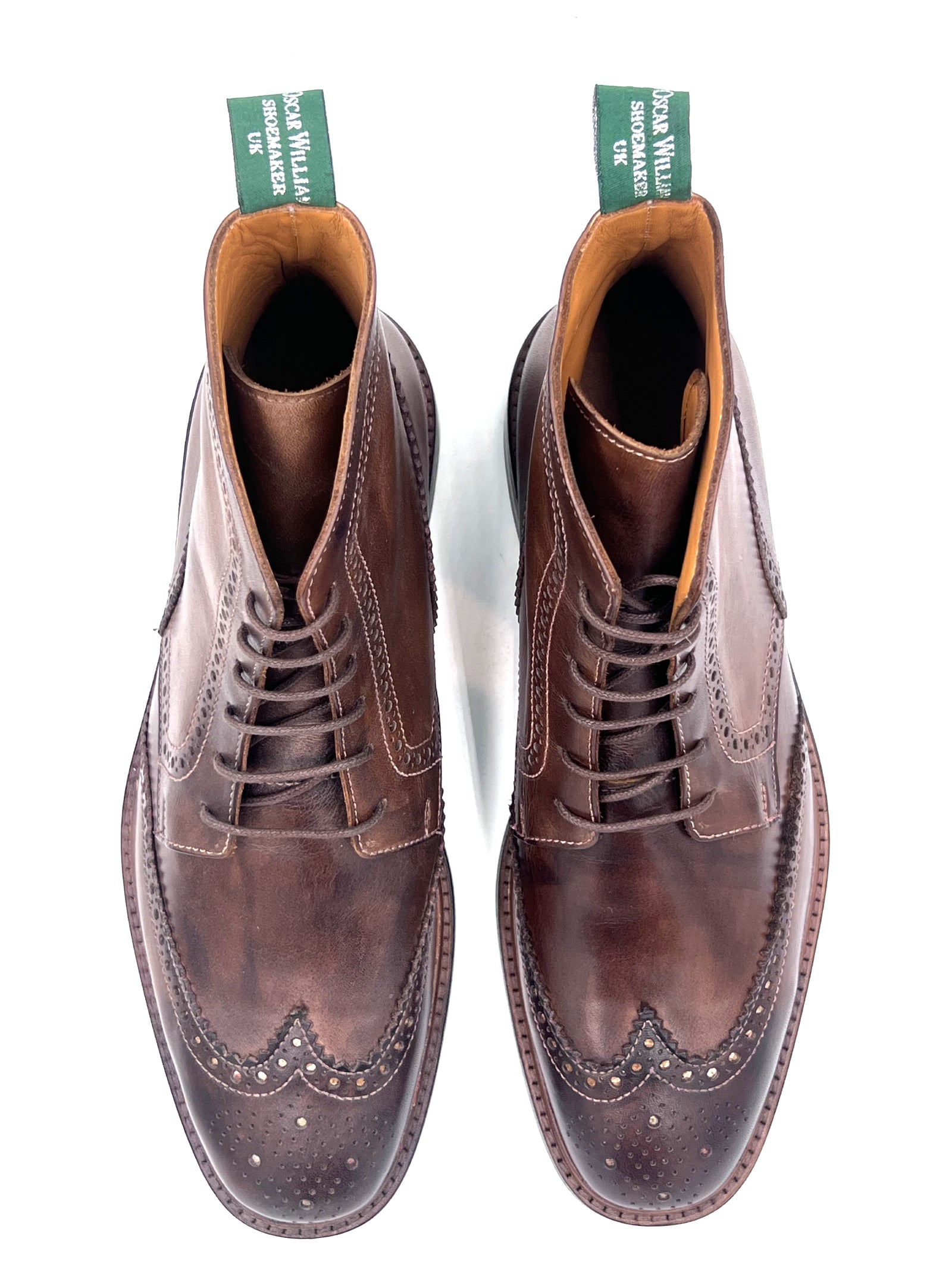 Chocolate Brogue Boots | Handmade by Oscar William