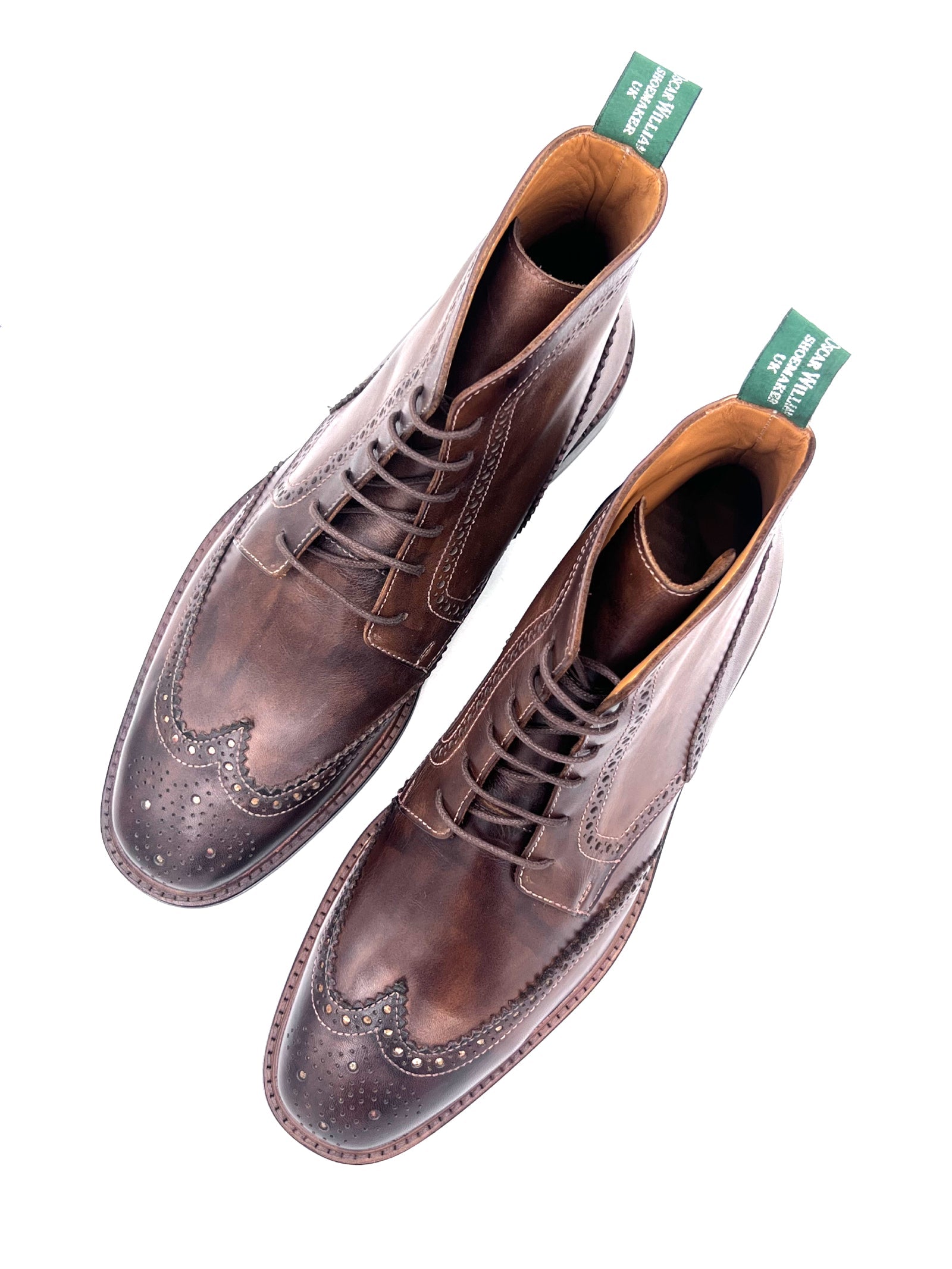 Chocolate Brogue Boots | Handmade by Oscar William