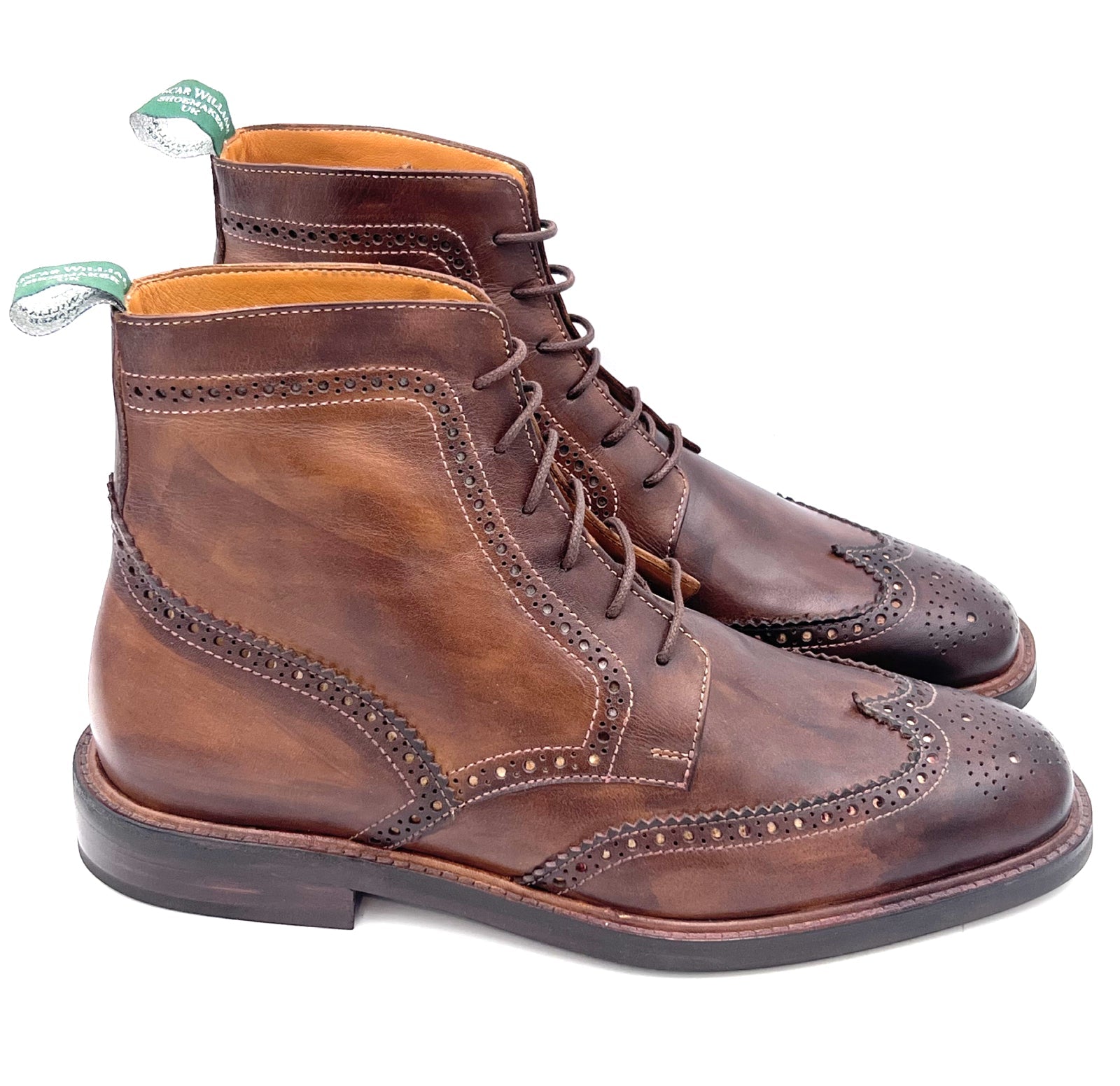 Chocolate Brogue Boots | Handmade by Oscar William