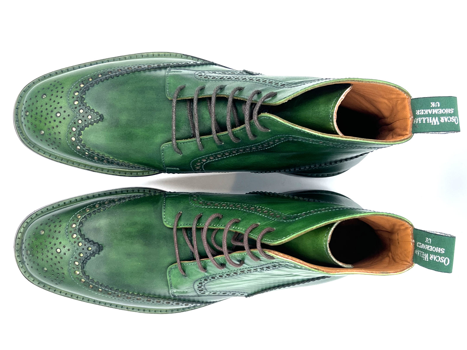 Green Patina Brogues | Handmade by Oscar William