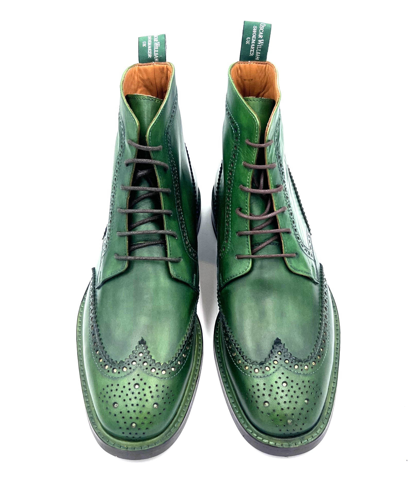 Green Patina Brogues | Handmade by Oscar William