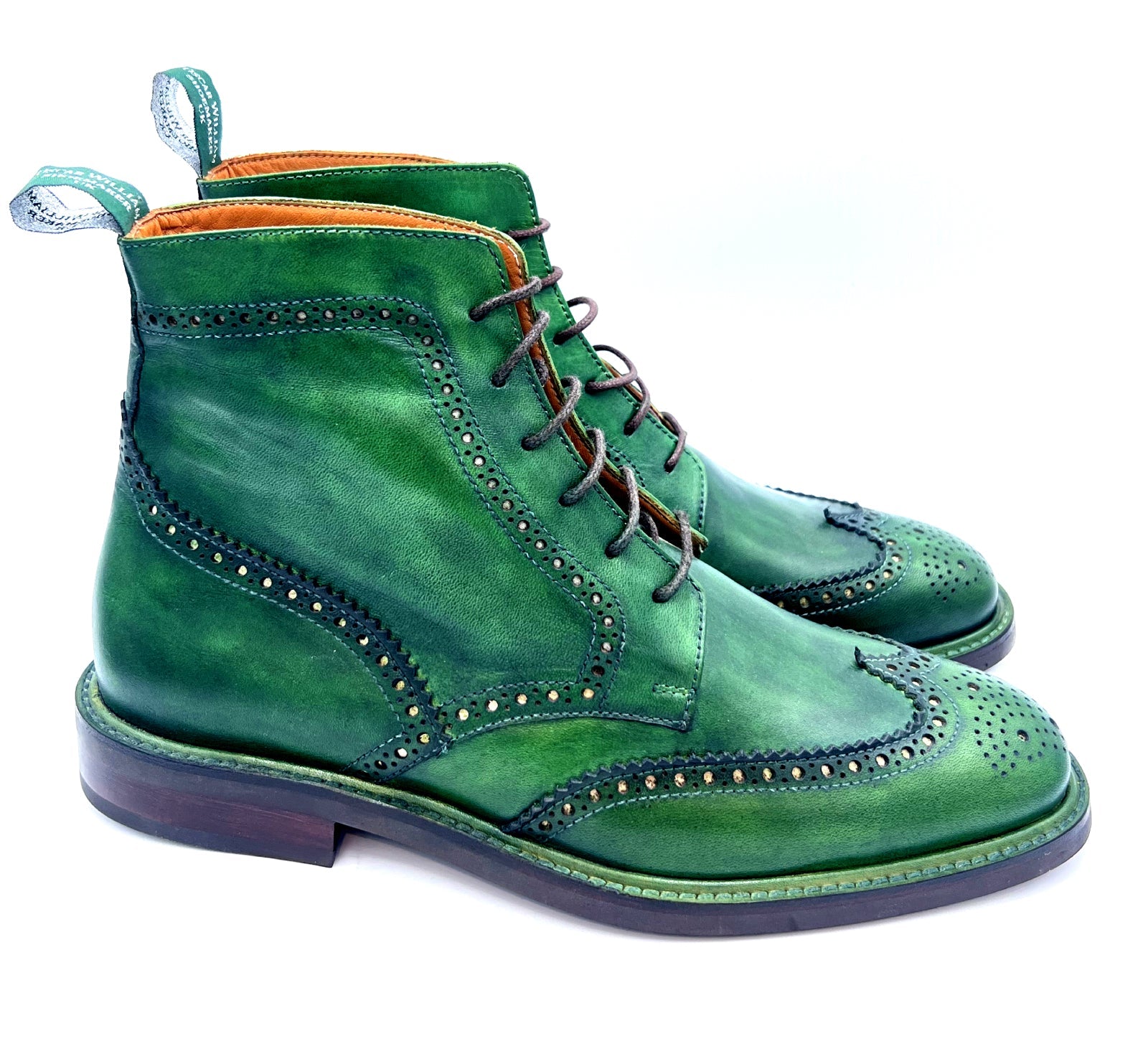 Green Patina Brogues | Handmade by Oscar William
