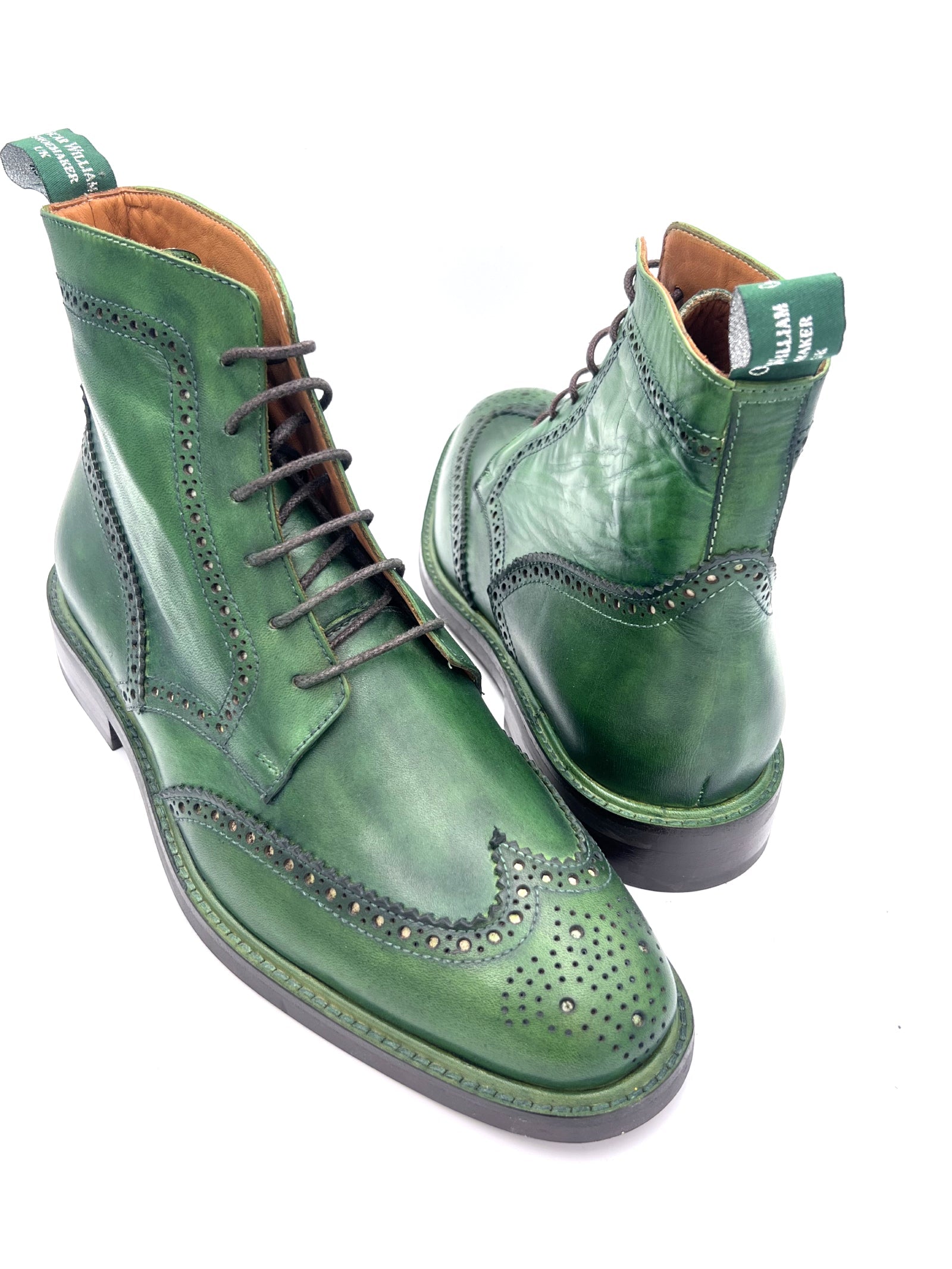 Green Patina Brogues | Handmade by Oscar William