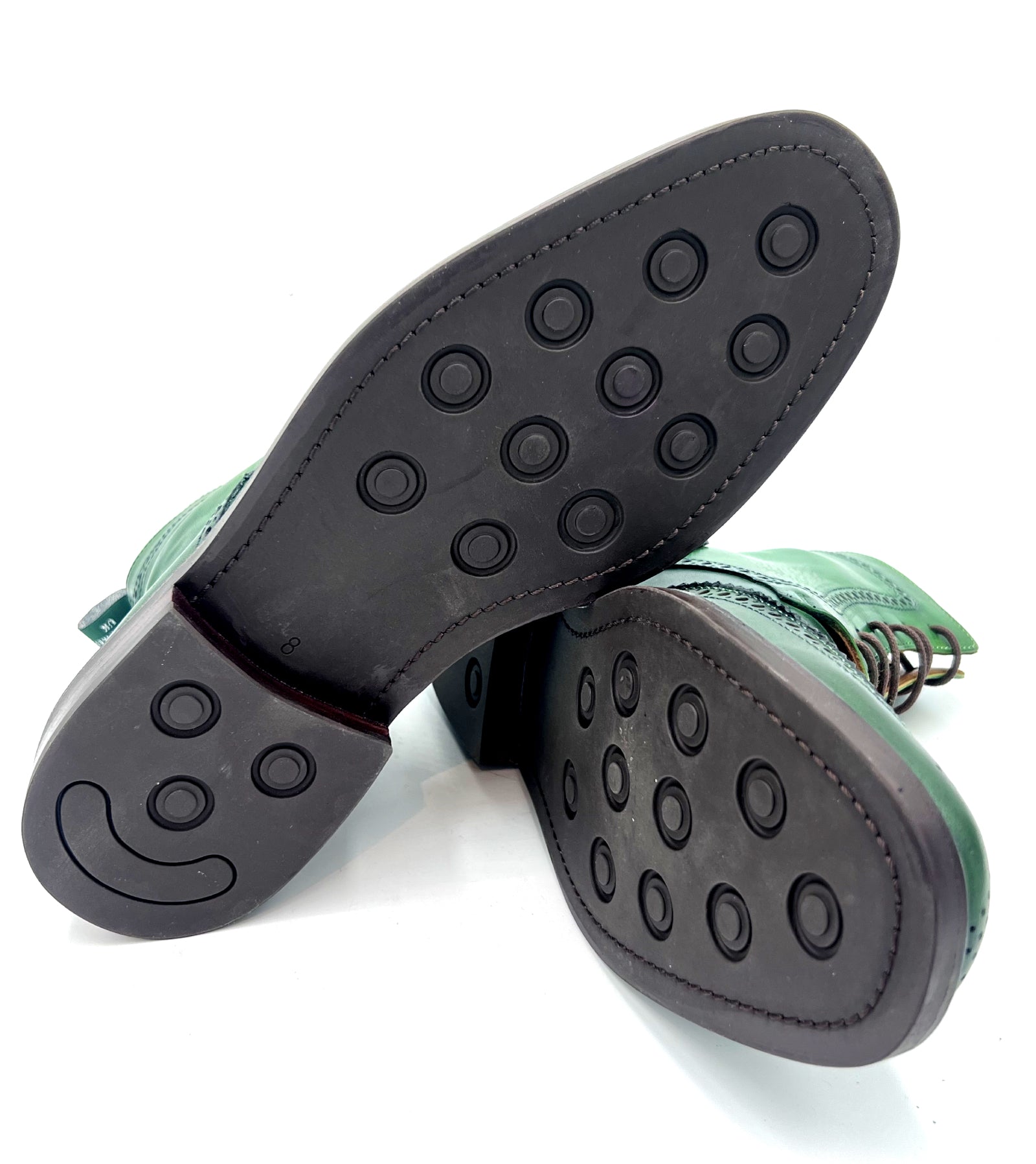 Green Patina Brogues Sole Detail | Handmade by Oscar William