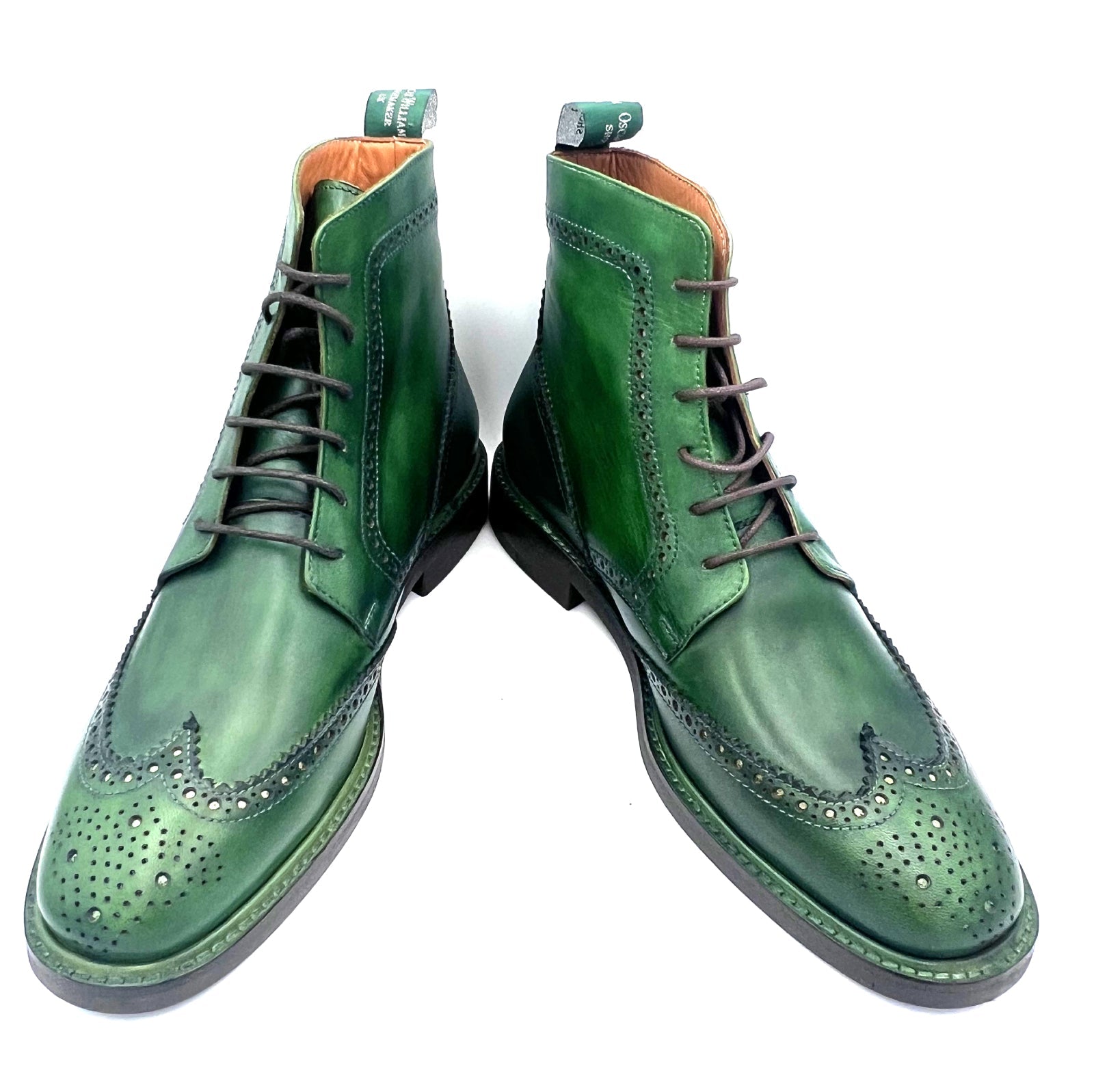 Green Patina Brogues | Handmade by Oscar William