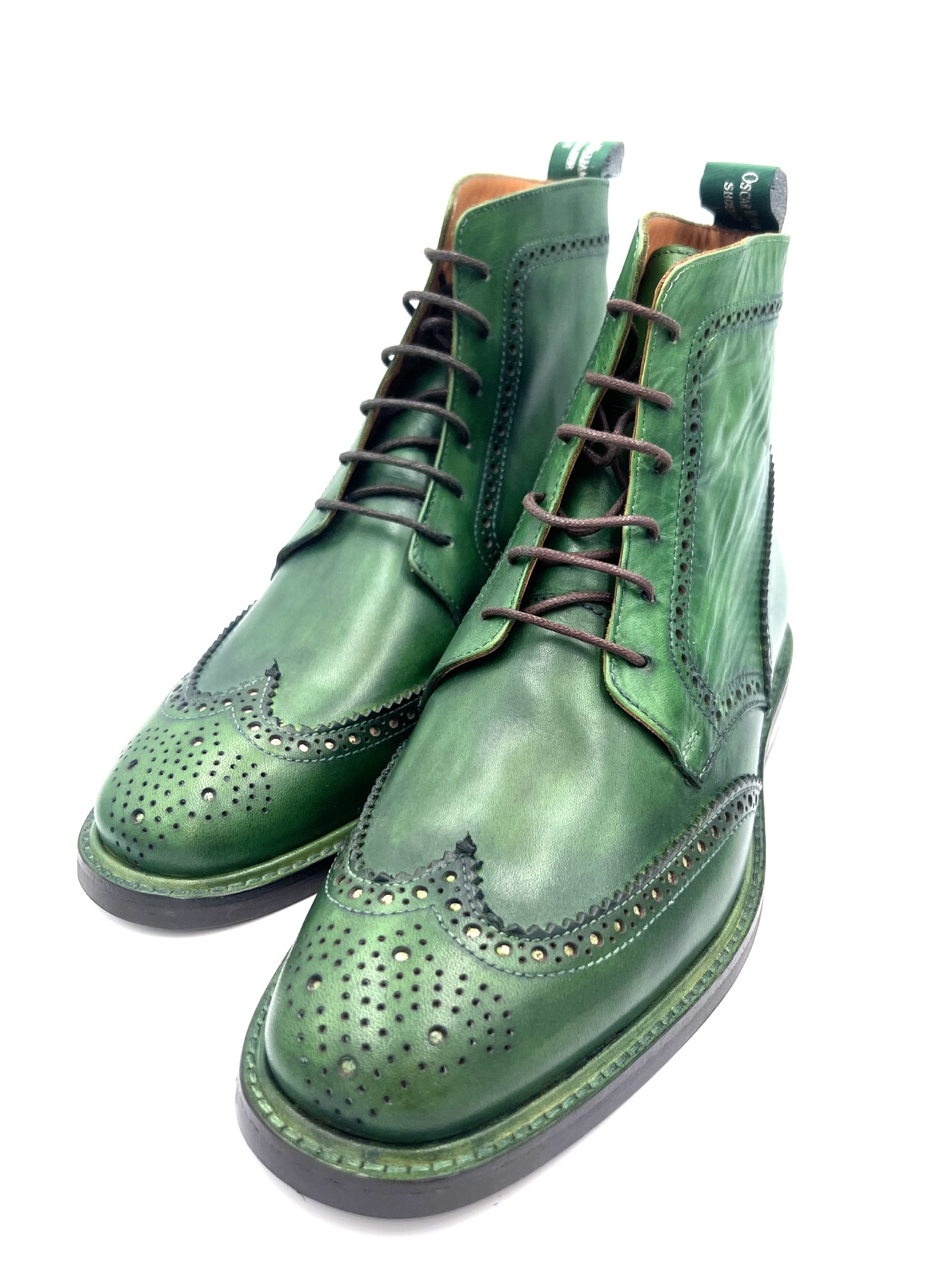 Green Patina Brogues | Handmade by Oscar William