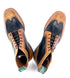 Light Tan Navy Blue Patina Brogue Boots | Oscar William