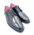Black High Shine Royal Long Wing Brogues | Handmade by Oscar William