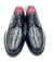 Black High Shine Royal Long Wing Brogues | Handmade by Oscar William