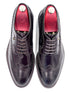 Royal Long Wing Brogue Shoes in High Shine Brown | Oscar William