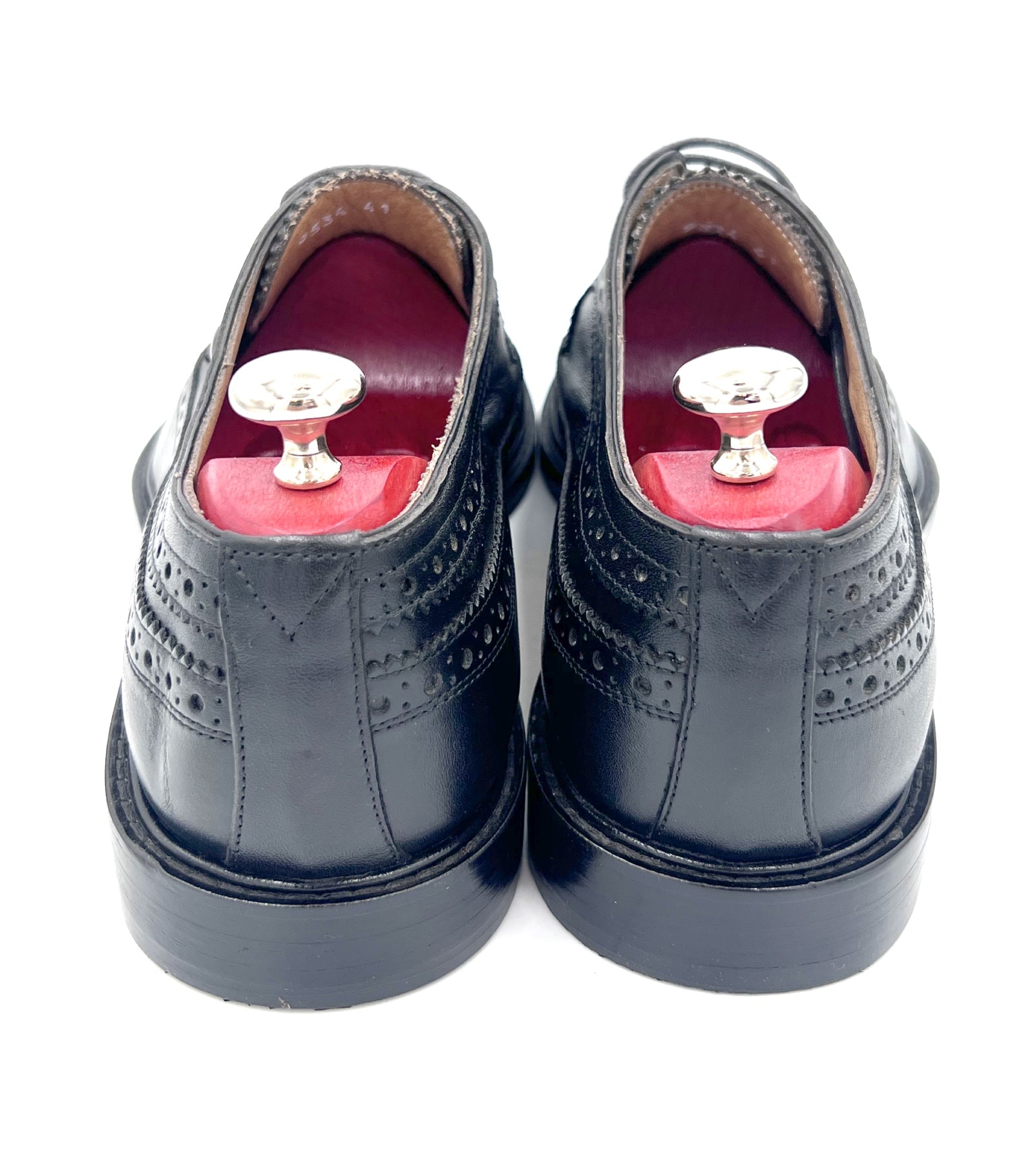 Royal Long Wing Brogue Shoes in Box Calf Leather | Oscar William