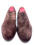 Oscar William Handmade Dark Brown Suede Brogues with Classic Wingtip Detailing