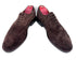Oscar William Handmade Dark Brown Suede Brogues with Classic Wingtip Detailing