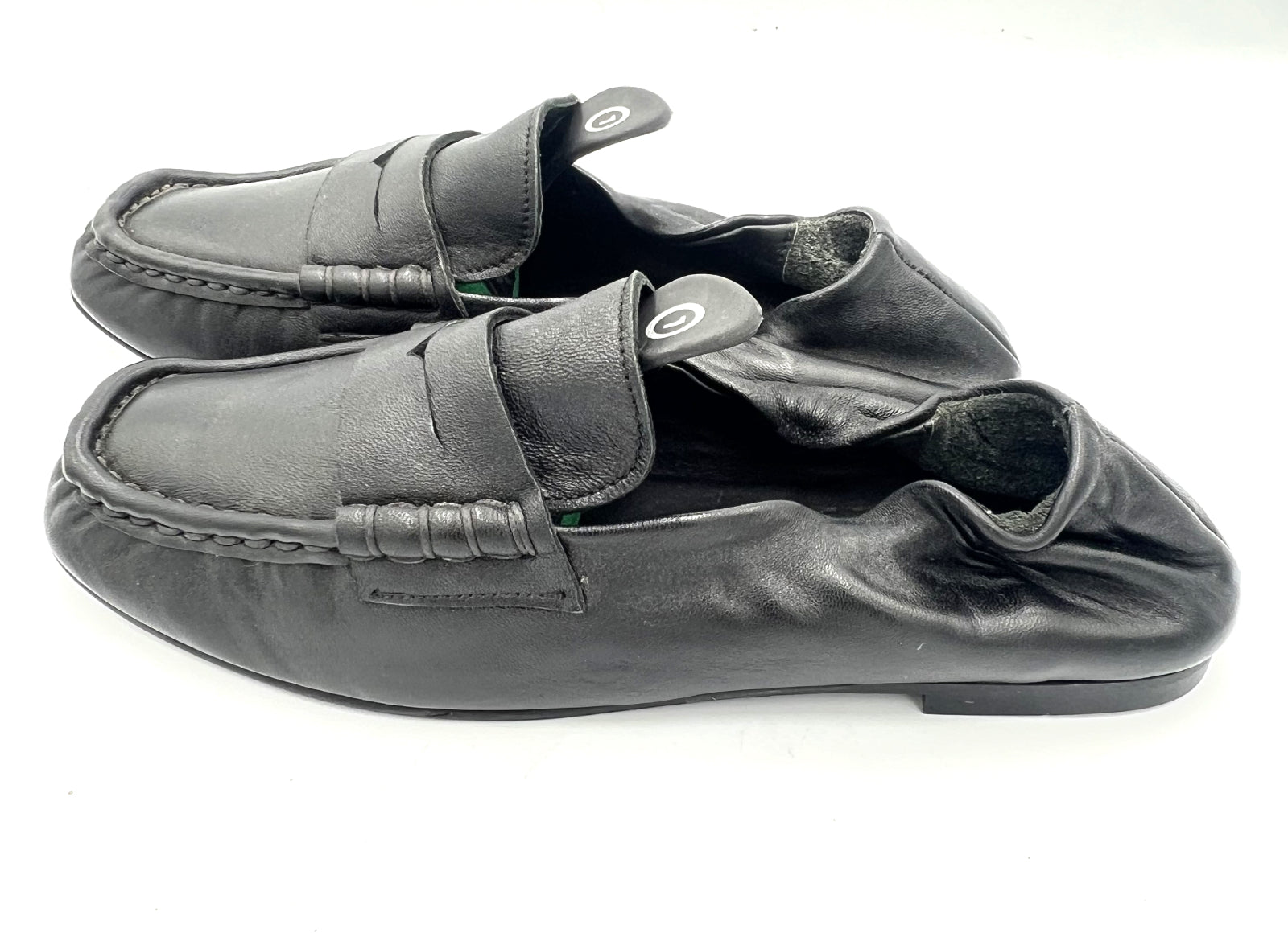 Oscar William Black Soft Leather Loafers Side View